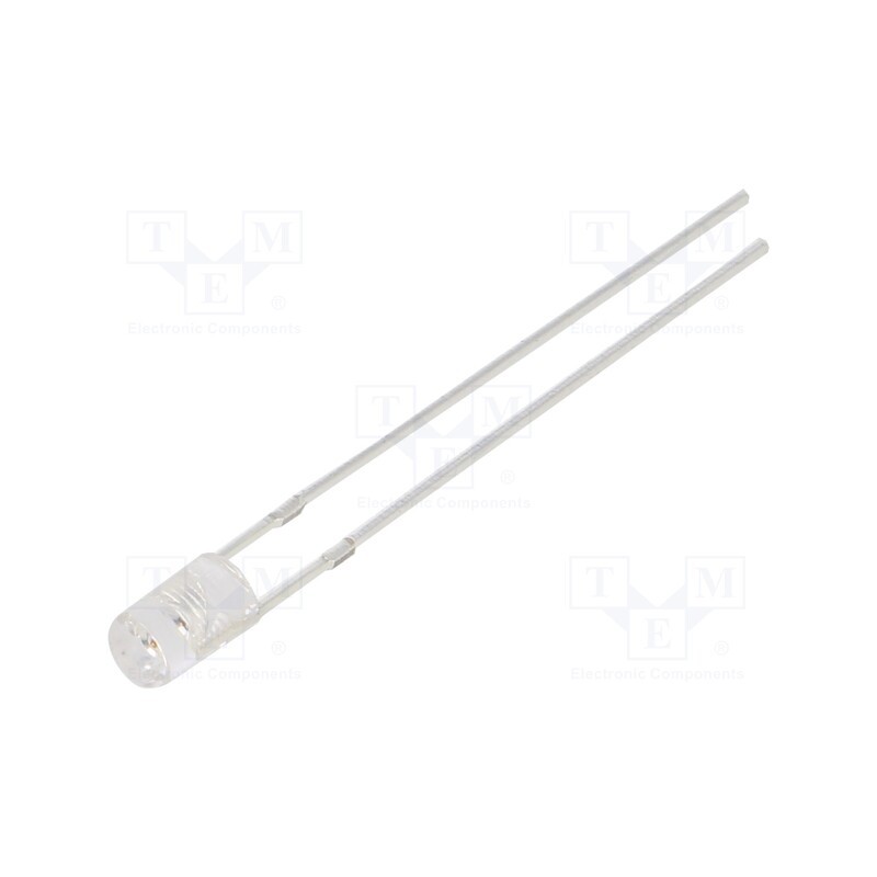 1 pcs x OPTOSUPPLY - OSR5PA3HE1B - LED, 3mm, red, 750÷1120mcd, 140°, Front: flat, 1.8÷2.6V, -30÷85°C