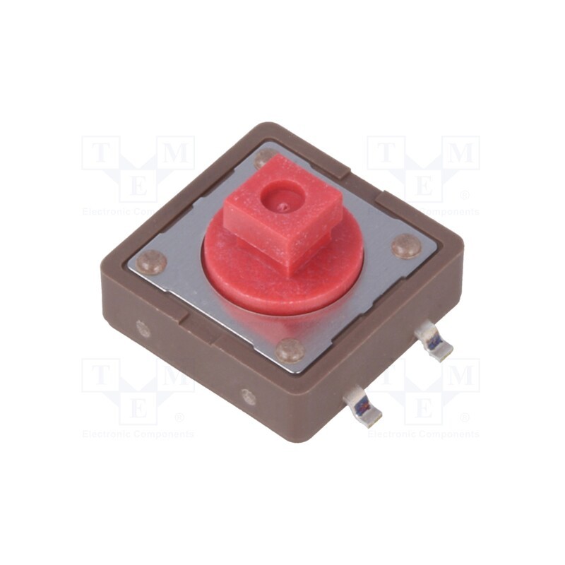 5 pcs x DIPTRONICS - DTSM-24R-V-T - Microswitch TACT, SPST-NO, Pos: 2, 0.05A/12VDC, SMT, none, 2.6N