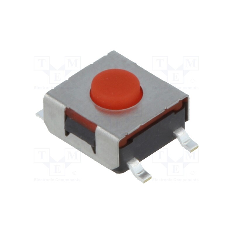 5 pcs x CANAL ELECTRONIC - DTSMW6-9R-B - Microswitch TACT, SPST-NO, Pos: 2, 0.05A/12VDC, SMT, none, 3.8mm