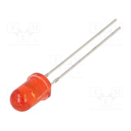 1 pcs x OPTOSUPPLY - OSR5PA5A33A-1MA - LED, 5mm, red, 750÷1120mcd, 30°, Front: convex, 1.8÷2.2V, -30÷85°C