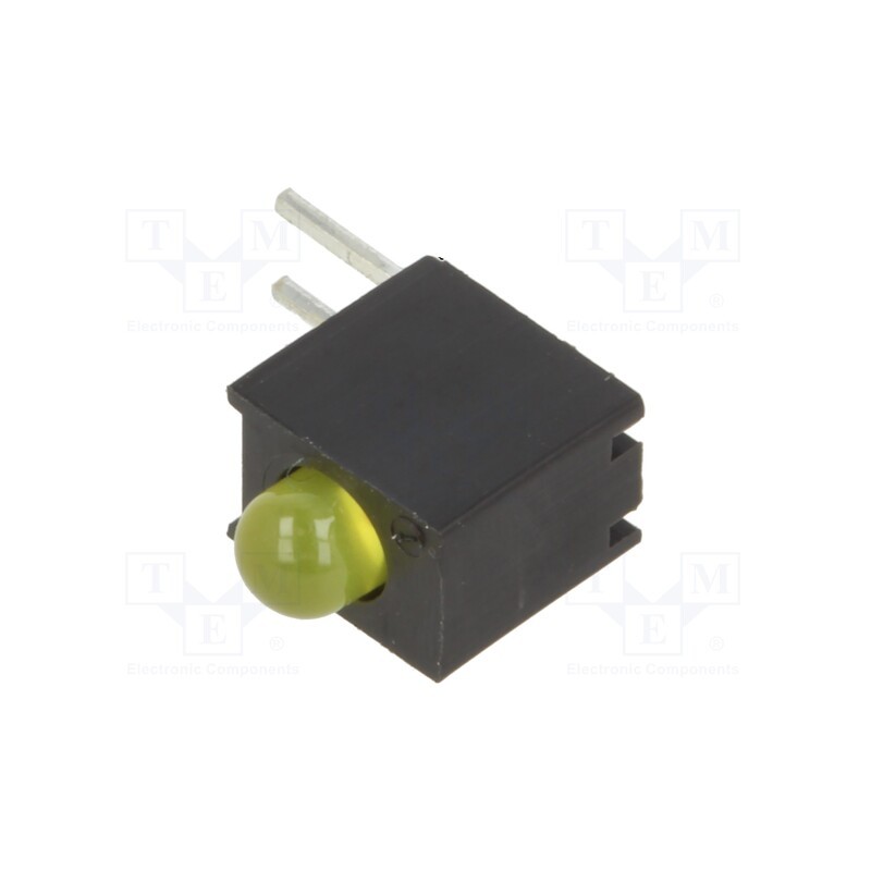 1 pcs x BIVAR - H131CYDL-120 - LED, in housing, yellow, 3mm, No.of diodes: 1, 2mA, Lens: diffused