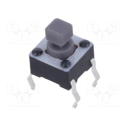 5 pcs x E-SWITCH - TL1105SPF100Q - Microswitch TACT, SPST-NO, Pos: 2, 0.05A/12VDC, THT, 0.98N, 6x6x4mm