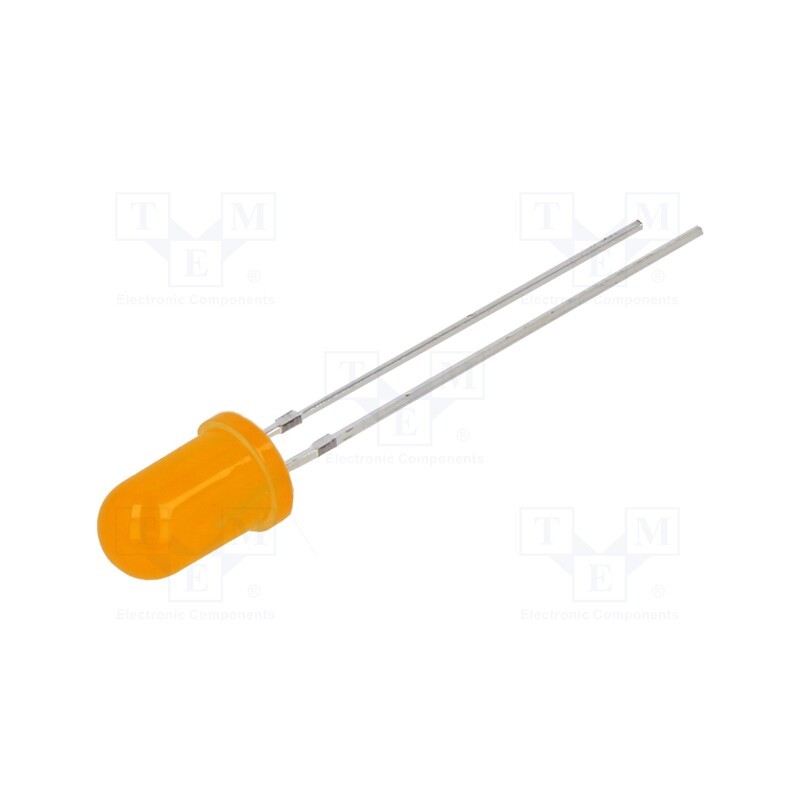 1 pcs x OPTOSUPPLY - OSO5JA5A34A-12V - LED, 5mm, orange, 220÷330mcd, 30°, Front: convex, 15V, No.of term: 2
