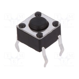 5 pcs x SCHURTER - 1301.9301 - Microswitch TACT, SPST-NO, Pos: 2, 0.05A/12VDC, THT, none, 1.6N