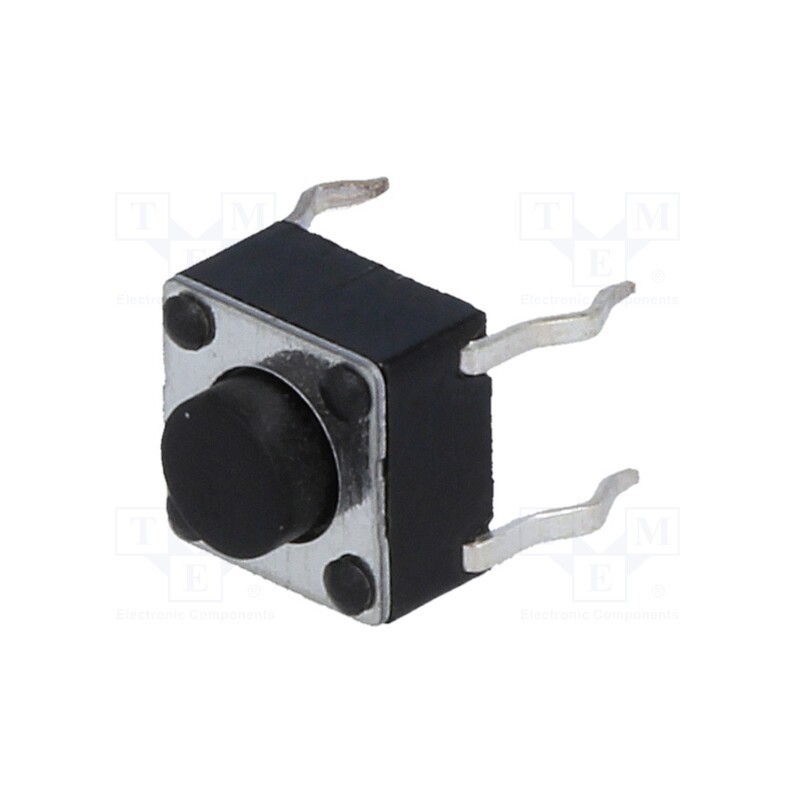 10 pcs x SCHURTER - 1301.9302 - Microswitch TACT, SPST-NO, Pos: 2, 0.05A/12VDC, THT, none, 1.6N