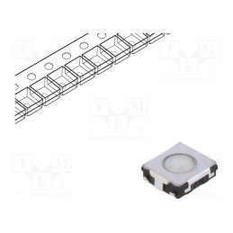 5 pcs x PANASONIC - EVQQ2M01W - Microswitch TACT, SPST, Pos: 2, 0.02A/15VDC, SMT, none, 1.3N, 2mm