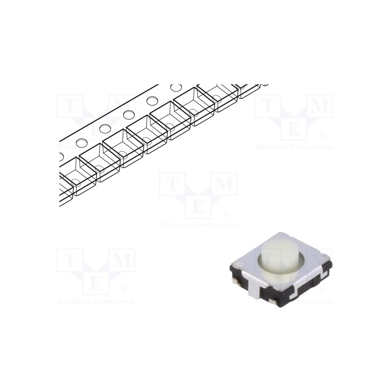 5 pcs x PANASONIC - EVQQ2H03W - Microswitch TACT, SPST, Pos: 2, 0.02A/15VDC, SMT, none, 1N, 3.1mm