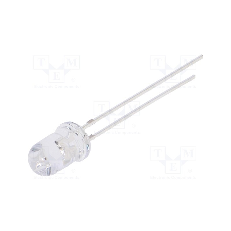 1 pcs x OPTOSUPPLY - OSB5SA5A31A-5V - LED, 5mm, blue, 1560÷2180mcd, 30°, Front: convex, 5V, No.of term: 2