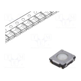 5 pcs x PANASONIC - EVQQ2P01W - Microswitch TACT, SPST, Pos: 2, 0.02A/15VDC, SMT, none, 1.6N, 2mm