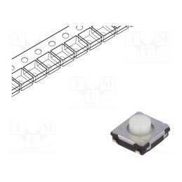5 pcs x PANASONIC - EVQQ2U03W - Microswitch TACT, SPST, Pos: 2, 0.02A/15VDC, SMT, none, 2.6N, 3.1mm
