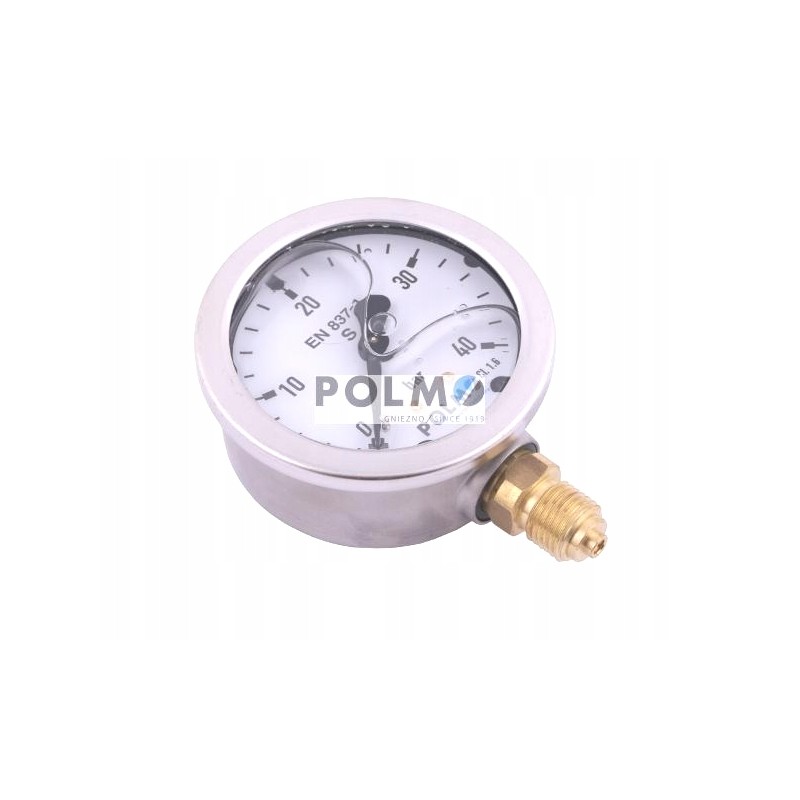 Glycerine manometer m63 0 40 bar bottom connection