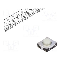 5 pcs x PANASONIC - EVQQ2M03W - Microswitch TACT, SPST, Pos: 2, 0.02A/15VDC, SMT, none, 1.3N, 3.1mm