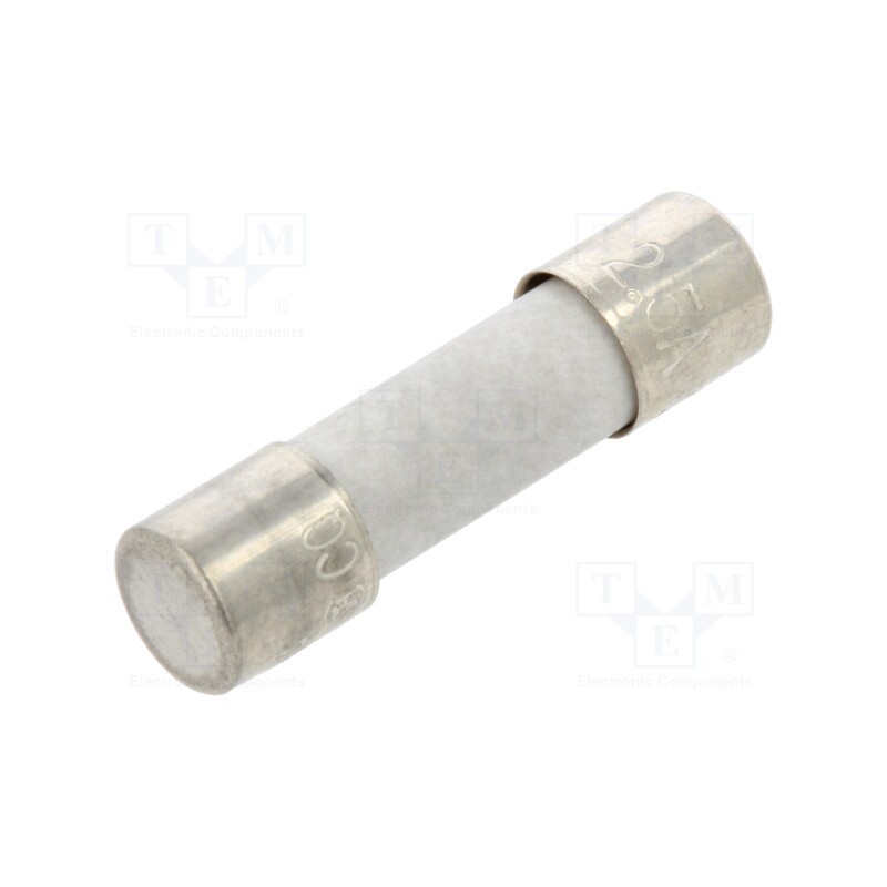 1 pcs x OPTIFUSE - TCC-2.5A - Fuse: fuse, time-lag, 2.5A, 250VAC, ceramic, 5x20mm, brass, bulk