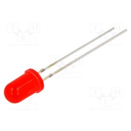 1 pcs x OPTOSUPPLY - OSR5JA5A34A-12V - LED, 5mm, red, 220÷330mcd, 30°, Front: convex, 15V, No.of term: 2