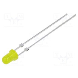 1 pcs x OPTOSUPPLY - OSY5PA3144C - LED, 3mm, yellow, 1120÷1560mcd, 40°, Front: convex, 2.1÷2.6V, 78mW