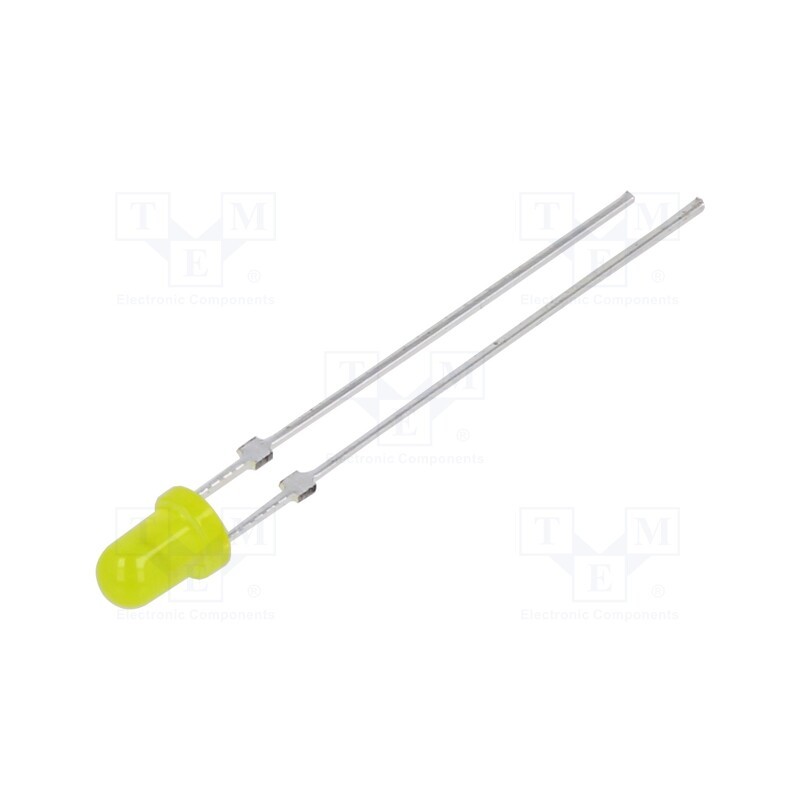 1 pcs x OPTOSUPPLY - OSY5PA3144C - LED, 3mm, yellow, 1120÷1560mcd, 40°, Front: convex, 2.1÷2.6V, 78mW