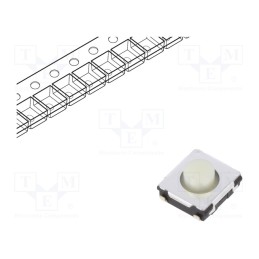 5 pcs x PANASONIC - EVQQ2203W - Microswitch TACT, SPST, Pos: 2, 0.02A/15VDC, SMT, none, 3.5N, 3.1mm