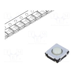 5 pcs x PANASONIC - EVQQ2W02W - Microswitch TACT, SPST, Pos: 2, 0.02A/15VDC, SMT, none, 2.6N, 2.5mm