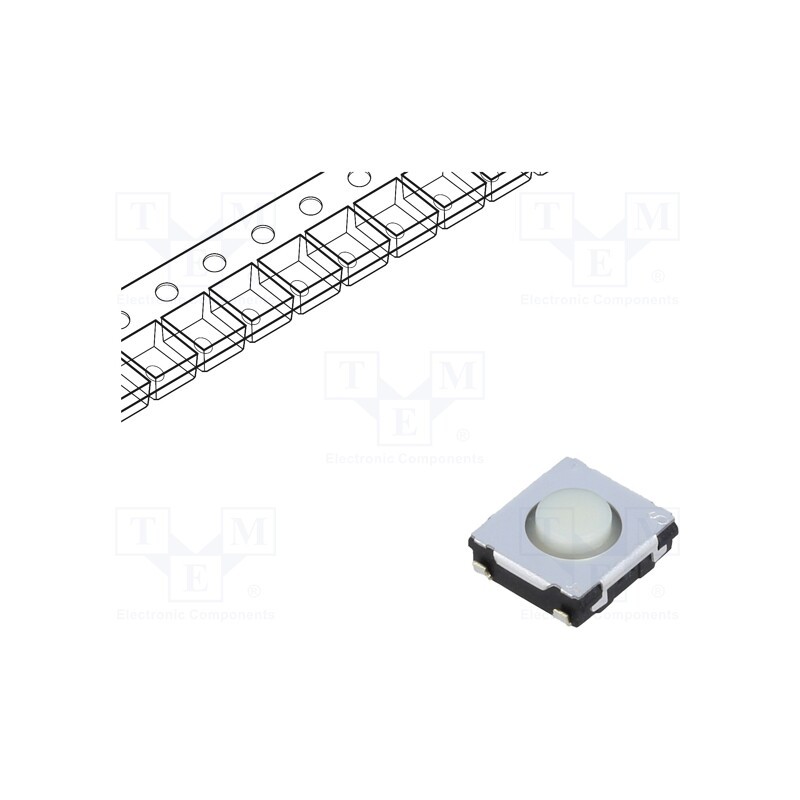 5 pcs x PANASONIC - EVQQ2W02W - Microswitch TACT, SPST, Pos: 2, 0.02A/15VDC, SMT, none, 2.6N, 2.5mm