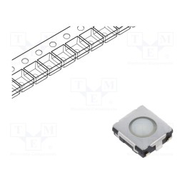 1 pcs x PANASONIC - EVQQ2W01W - Microswitch TACT, SPST, Pos: 2, 0.02A/15VDC, SMD, none, OFF-(ON)