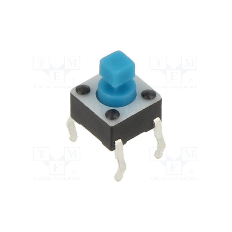 5 pcs x E-SWITCH - TL1105TF160Q - Microswitch TACT, SPST-NO, Pos: 2, 0.05A/12VDC, THT, 1.57N, 6x6x4mm