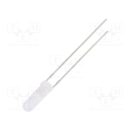 1 pcs x OPTOSUPPLY - OSG5DA6CF2A - LED, 3mm, green, 500÷750mcd, 150°, Front: convex, 2.7÷3.4V