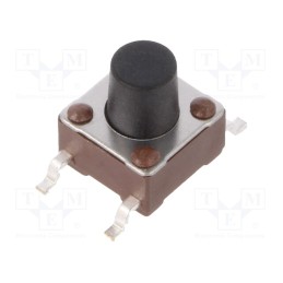 5 pcs x TE Connectivity - 4-1437565-9 - Microswitch TACT, SPST-NO, Pos: 2, 0.05A/24VDC, SMT, none, 1.57N