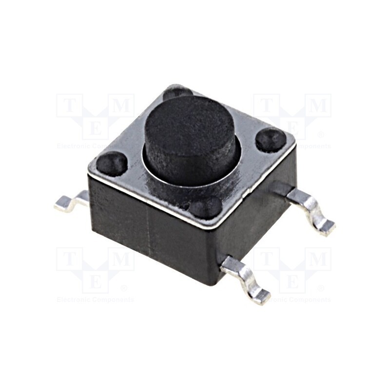 10 pcs x SCHURTER - 1301.9315 - Microswitch TACT, SPST-NO, Pos: 2, 0.05A/12VDC, SMT, none, 1.6N