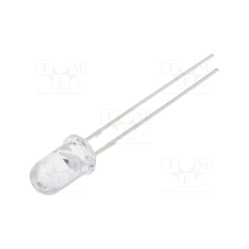 1 pcs x OPTOSUPPLY - OSM5DK5111A-1MA - LED, 5mm, white warm, 1560÷2180mcd, 15°, Front: convex, 2.6÷3.3V