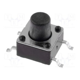 10 pcs x SCHURTER - 1301.9316 - Microswitch TACT, SPST-NO, Pos: 2, 0.05A/12VDC, SMT, none, 1.6N