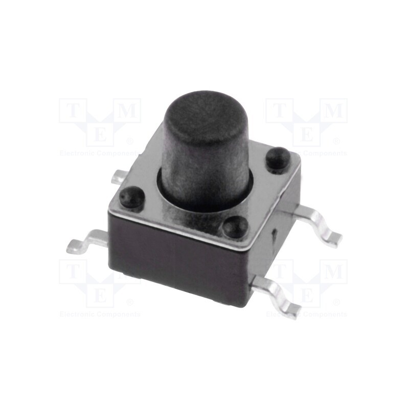 10 pcs x SCHURTER - 1301.9316 - Microswitch TACT, SPST-NO, Pos: 2, 0.05A/12VDC, SMT, none, 1.6N