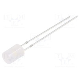 1 pcs x OPTOSUPPLY - OSM5DK5GE2B-12V - LED, 5mm, white warm, 500÷750mcd, 140°, Front: flat, 15V, -30÷85°C