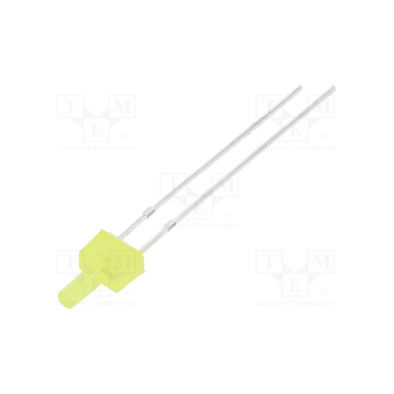 1 pcs x OPTOSUPPLY - OSY5RU7K94B-12V - LED, 2mm, yellow, 150÷220mcd, 90°, Front: flat, 12V, Pitch: 2.54mm
