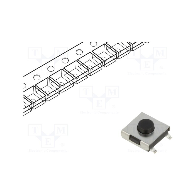 3 pcs x C&K - PTS641SP31SMTR2 LFS - Microswitch TACT, SPST-NO, Pos: 2, 0.05A/12VDC, SMT, none, 3.2N