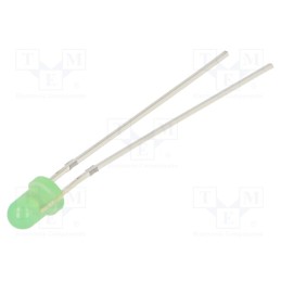 1 pcs x OPTOSUPPLY - OSPPD23134A - LED, 3mm, green, 4200÷5800mcd, 30°, Front: convex, 2.7÷3.4V, 102mW