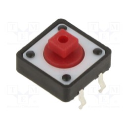 5 pcs x TE Connectivity - 1571627-1 - Microswitch TACT, SPST-NO, Pos: 2, 0.05A/24VDC, THT, none, OFF-(ON)