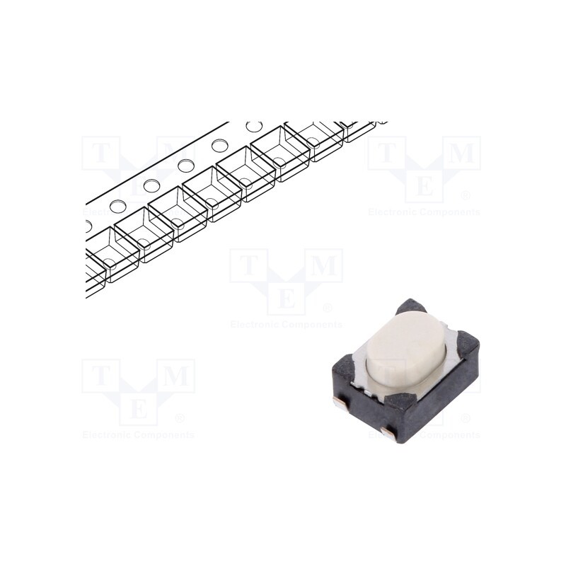 5 pcs x C&K - PTS810SJK250SMTR LFS - Microswitch TACT, SPST-NO, Pos: 2, 0.05A/16VDC, SMT, none, 2.6N