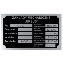 Ursus c 360 c360 nameplate