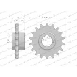 Hardened steel chain wheel with 18 3 4 diameter 35