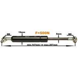 Door gas shock absorber case 78 86 120 130 1145