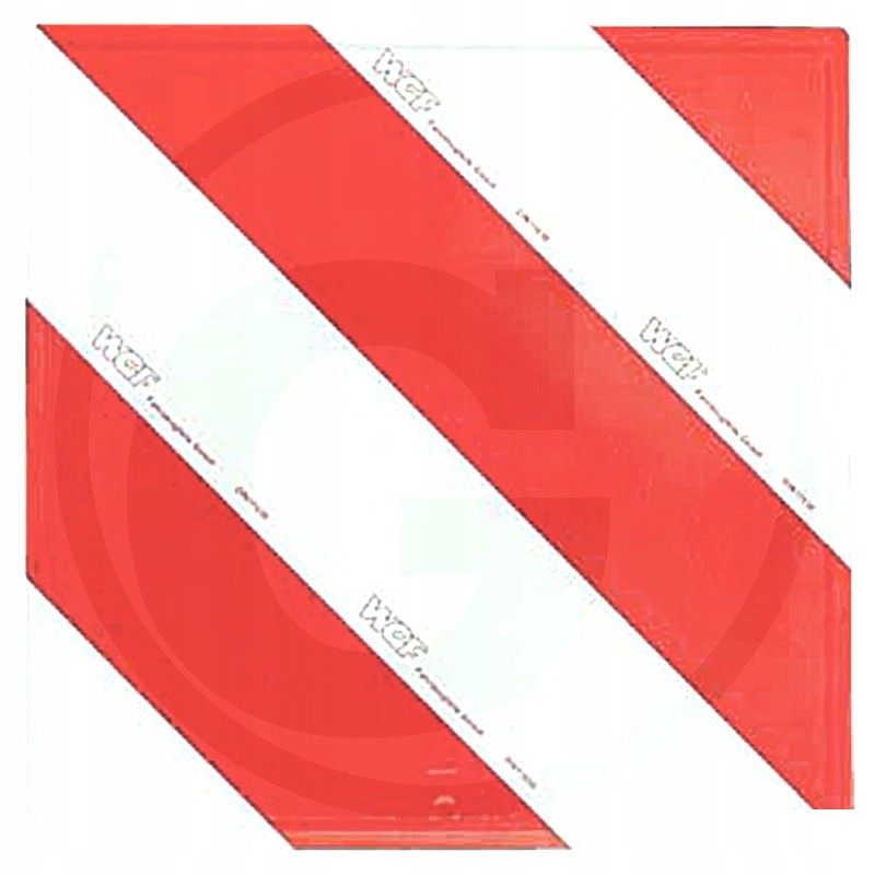 The warning board is one-sided, vertical, right