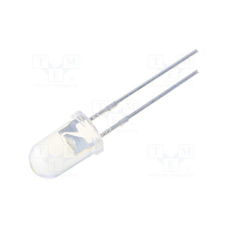 1 pcs x OPTOSUPPLY - OSWWY25111E - LED, 5mm, white cold, 10000mcd, 15°, Front: convex, 2.9÷3.6V