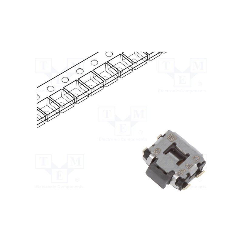 5 pcs x PANASONIC - EVQP7D01P - Microswitch TACT, SPST, Pos: 2, 0.05A/12VDC, SMT, 2.2N, 1.35mm
