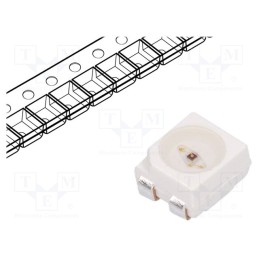 1 pcs x BROADCOM (AVAGO) - HSMA-A401-U45M1 - LED, SMD, 3528,PLCC4, amber, 450÷1125mcd, 3.5x2.8x1.9mm, 120°, 50mA