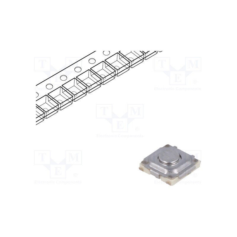 2 pcs x PANASONIC - EVQPLMA15 - Microswitch TACT, SPST, Pos: 2, 0.02A/15VDC, SMT, none, 2.6N, 1.5mm