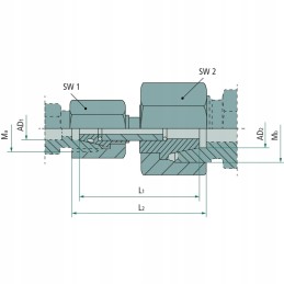 Hydraulic connector dmo connector 12 l 14 s m18 m22