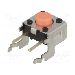 5 pcs x OMRON OCB - B3F-3125 - Microswitch TACT, SPST-NO, Pos: 2, 0.05A/24VDC, THT, none, 2.55N