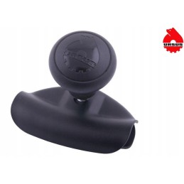 Steering knob, black cover with rubber inserts