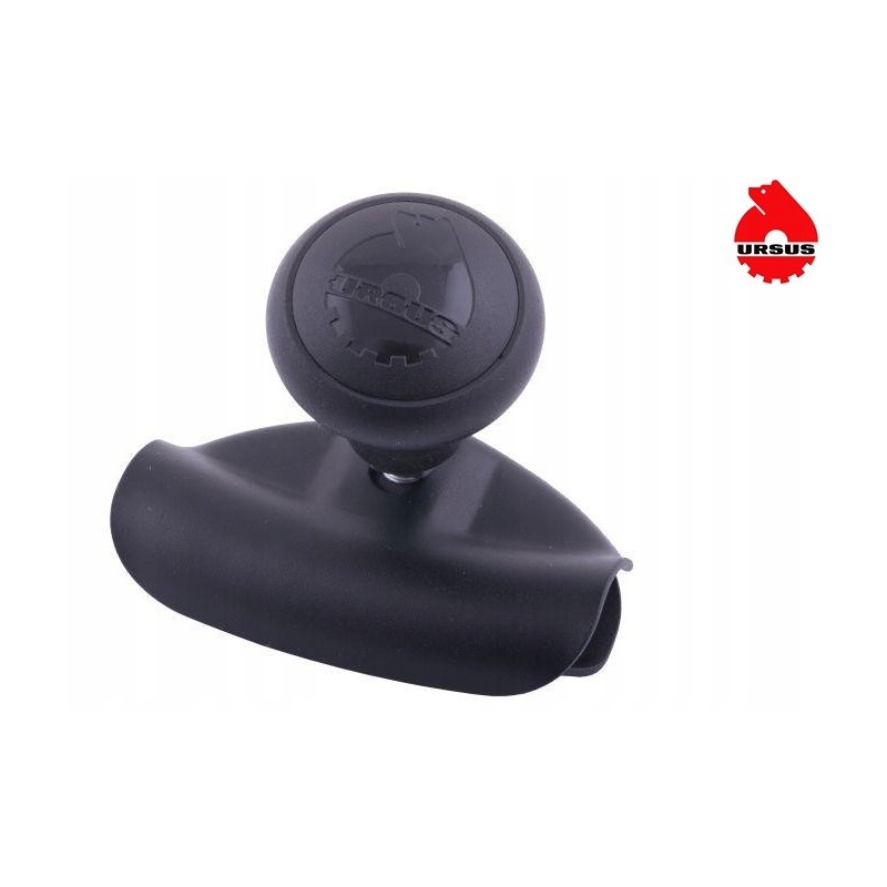 Steering knob, black cover with rubber inserts