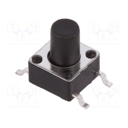 10 pcs x SCHURTER - 1301.9318 - Microswitch TACT, SPST-NO, Pos: 2, 0.05A/12VDC, SMT, none, 1.6N